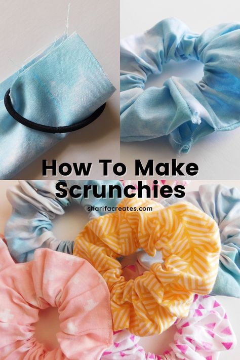 Hair Ties Tutorial, Melly Sews, How To Make Scrunchies, Hair Ties Diy, Scrunchies Diy, Beginner Sewing Projects Easy, Sewing Projects For Kids, Sewing Projects For Beginners, Diy Couture