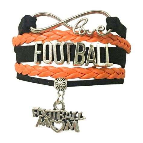 PRICES MAY VARY. FOOTBALL MOM JEWELRY- Football Mom Charm Bracelet for Women FOOTBALL MOM BRACELET - Show your team spirit with an Infinity Football Mom Charm Bracelet in Your Football Players Team Colors ADJUSTABLE - Easily Adjusts to Fit your Wrist 5" to 8" will fit most wrist sizes small to large MOM GIFT- Great as a Gift For Mom or For Yourself to Show Off at the Field GUARANTEE- As a USA family owned business our mission is provide quality, inexpensive gifts for every occasion. We pride our Football Moms, Football Jewelry, Football Mom Gifts, Football Bracelet, Mom Bracelet, Moms Bracelet, Metal Charms, Great Gifts For Mom, Mom Jewelry