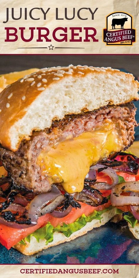 Turtle Burger, Juicy Lucy Burger, Beef Appetizers, Juicy Burger, Juicy Lucy, Best Beef Recipes, Beef Dinners, Roast Beef Recipes, Cheese Burger