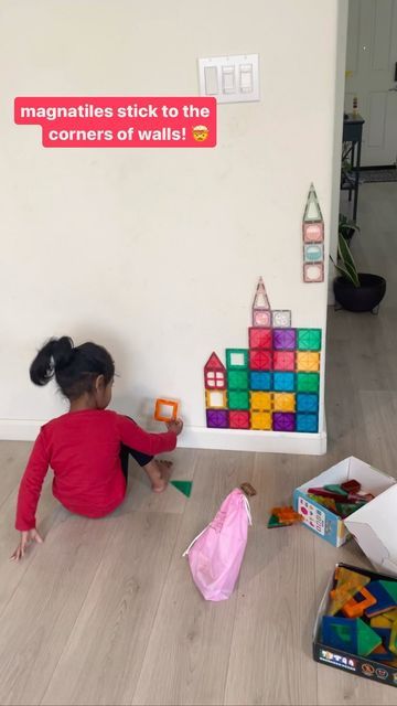 Vasundhara | montessori inspired mom on Instagram: "magnatiles stick to the corners of walls! 🤯There is a metal strip called corner bead that was used at the edges of the wall to keep a crisp edge. . . . .Thank-you so much for watching .. if you like it please save,Share and Follow for more kids Activities . . #magnatiles #magnatilescreations #magnatiles_christmas #magnatileschallenge #followthechild #momlife #momhacks" Magnatiles Wall, Mom Hacks, Kids Activities, Thank You So Much, Follow For More, Being Used, The Wall, Mom Life, Montessori