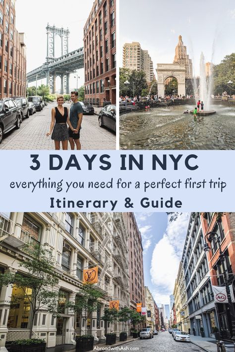 Long Weekend In Nyc, Weekend New York Trip, New York Fall Itinerary, New York Weekend Itinerary, Weekend Trip To New York, 3 Day New York City Itinerary, 3 Day Nyc Itinerary, New York Vacation Ideas, Nyc Weekend Itinerary