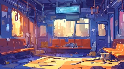 Junkyard Illustration, Railway Station, High Quality Images, Train