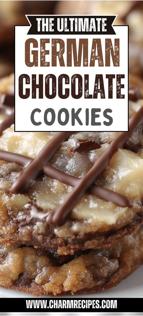 German Chocolate Brownie Cookies, German Chocolate Chip Cookies, German Chocolate Cookies Recipe, German Chocolate Cookies From Cake, German Cookie Recipes, 2024 Cookies, German Chocolate Cake Cookies, German Chocolate Brownies, German Chocolate Cookies