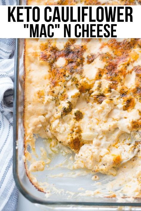 Casseroles Keto, Cauliflower Mac N Cheese, Keto Cauliflower Mac And Cheese, Cauliflower And Cheese, Kasey Trenum, Keto Mac And Cheese, Keto Casseroles, Cauliflower Mac And Cheese, Easy Cauliflower