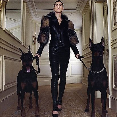 Official account of jitrois. on Instagram: “Liberty Ross photographed by Jean-Baptiste Mondino • #jitrois #2003 campaign #frankbehamou #libertyross  #jeanbaptistemondino…” Liberty Ross, Leather Denim, Designer Jeans, Black Leather Jacket, Photography Branding, Leather Leggings, Fox Fur, Black Stretch, Biker Jacket