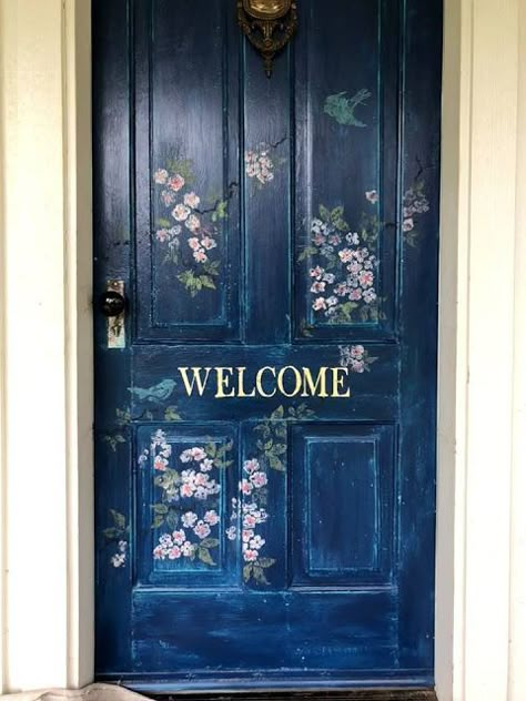 ~ IOD Decor Using Decor Stamp and Gold Leaf on Decorative Door ~ #GoldLeaf #GoldGilding #LeafCrafts #GoldLeafCrafts #GoldLeafProjects #GoldLeafDIY #DIYGoldLeaf #GoldLeafInterior #InteriorDesign #GoldLeafWalls #GoldLeafCeiling #HomeDecor Porte Decorate, Bedroom Small, Iron Orchid Designs, Bohol, Diy Cat, Multifunctional Furniture, Blue Door, Furniture Bedroom, Diy Room