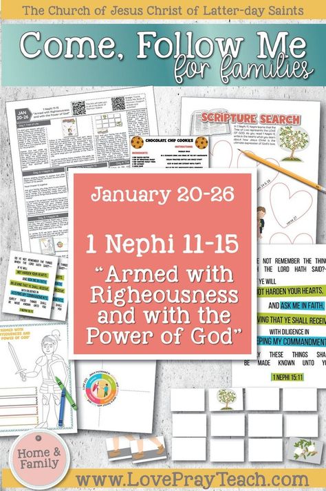 Resources to Help You Teach Come, Follow Me 1 Nephi 11-15 "Armed with Righteousness and with the Power of God" (January 20-26) — Chicken Scratch N Sniff 2 Nephi 26-30, Youth Sunday School Lessons, Family Home Evening Lessons, Lds Primary Lesson Helps, Lds Primary Lessons, Primary Lessons, Family Home Evening, Family Books, Chicken Scratch