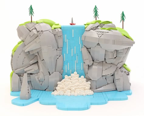 Do go chasing waterfalls | The Brothers Brick | The Brothers Brick Lego Landscape, Lego Scenes, Lego Microscale, Lego Building Techniques, Lego Sculptures, Lego Micro, Amazing Lego Creations, Lego Craft, Lego Pictures