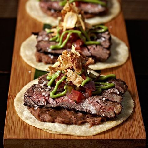 Modern Mexican Restaurants on Food & Wine | Antique Taco, Chicago Bacon Tortilla, Bacon Taco, Taco Ideas, Gourmet Tacos, Taco Taco, Mexican Restaurants, Steak Tacos, Modern Mexican, Tortilla Recipe