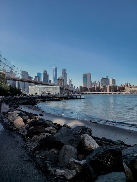 #brooklyn #dumbo #nyc Pebble Beach Nyc, Dumbo Nyc, Brooklyn Dumbo, Travel Mood, Dumbo Brooklyn, Different Aesthetics, Pebble Beach, United States Of America, Dream Life