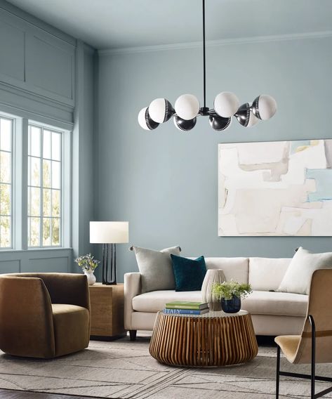 Sherwin-Williams reveals its 2024 trend forecast color palettes – and they're all about well-being Color Of The Year 2024, Blue Gray Paint Colors, Dark Paint Colors, Choosing Paint Colours, Blue Gray Paint, Trending Paint Colors, Choosing Paint, Accent Wall Paint, Color Forecasting