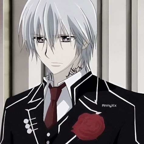 Zero From Vampire Knight, Zero Kiryu Icon, Zero Vampire Knight Icon, Zero Vampire Knight, Yuki And Zero, Vampire Knight Zero, Knight Anime, Vampire Knight Kaname, Zero Kiryu