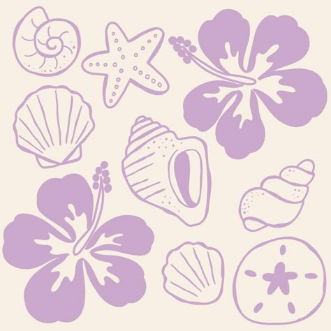 I can’t stop drawing cute little beachy drawings!!! 🌊☀️🌺🏖️🥥🌈🐚 I really want to put this design on a tee!! What do y’all think?! . . . . #illustrator #womenillustrators #illustratordesign #smallbusinessowner #smallartbusinsss #shoplocalraleigh #stickershop #procreatelettering #ladieswhodesign #shoplocalwilmington #stationeryshop #beachdrawing #seashellillustration Beachy Designs To Draw, Beachy Clip Art, Sea Shell Coloring Sheets, Svg Beach Designs, Sea Cute Drawing, Mermaid Drawing Aesthetic, Cute Beach Drawings Easy, Beachy Business Names, Beach Elements Illustration