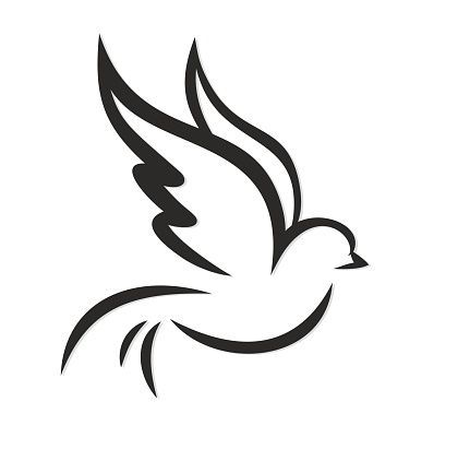 Dove Bird Symbol - Free vector graphic on Pixabay Flying Bird Vector, Dove Drawing, Birds Logo, Dove Tattoo, Small Girl Tattoos, Dove Bird, Floral Tattoo Design, Bird Logos, Bird Illustration