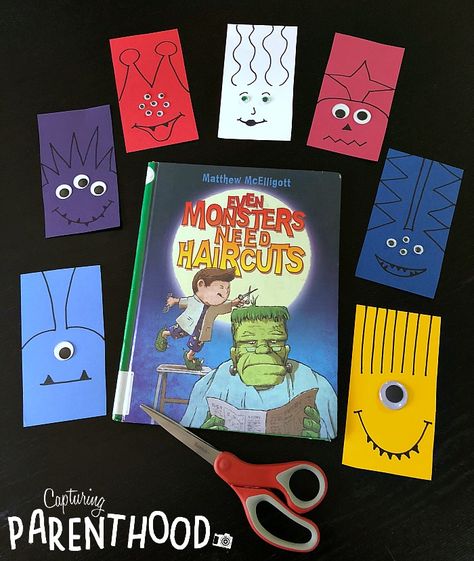 Even Monsters Need Haircuts Activities, Monster Unit Preschool, Haircut Scissor Skills, Monster Kindergarten Activities, Halloween Scissor Skills, Monster Activity Preschool, Monsters Theme Preschool, Scissor Practice Kindergarten, Monsters Preschool Activities