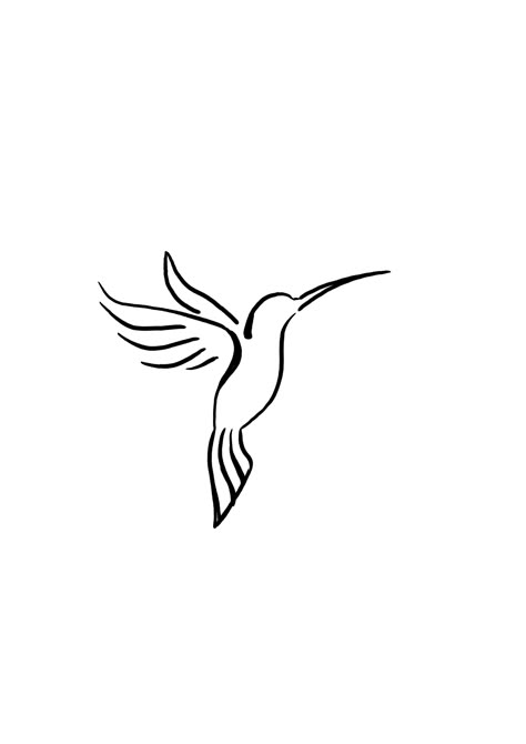 Hummingbird Drawing Simple Step By Step, Simple Hummingbird Tattoo Outline, Simple Hummingbird Tattoo Design, Hummingbird Simple Tattoo, Simple Humming Bird Tattoos, Hummingbird Drawing Simple, Hummingbird Line Drawing, Hummingbird Doodle, Simple Hummingbird Tattoo