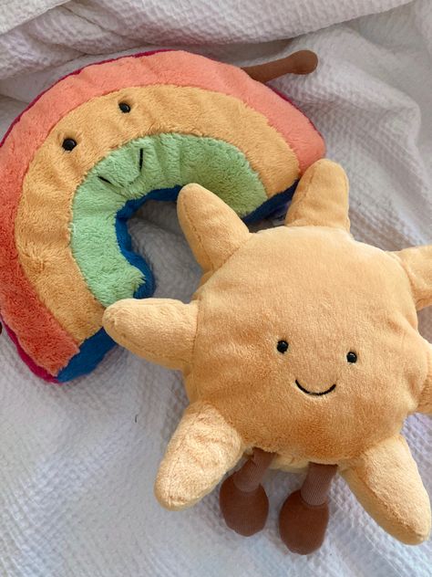 Rainbow Stuffed Animals, Matching Jelly Cats, Jellycat Rainbow, Jellycat Wishlist, Sun And Rainbow, Jelly Cat, Jellycat Stuffed Animals, Stuffed Animal Cat, Rainbow Aesthetic