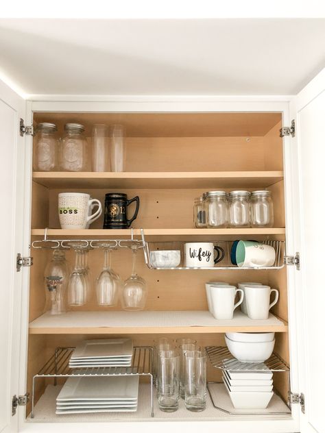 Organization Refrigerator, Abby Lawson, Bakeware Organization, Organization Pantry, Upper Kitchen Cabinets, Small Bathtub, Kitchen Tour, Organized Kitchen, Small Kitchen Organization