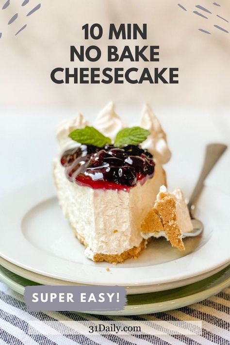 This No Bake Cheesecake is a 10-minute prep (plus chilling time), no-bake, foolproof way to make cheesecake, the easy way. And, it’s utterly delicious. Utterly simple. And one you’ll make often! Easiest No Bake Cheesecake, No Bake Cheesecake With Dream Whip, No Back Cheesecake Recipes Simple, Diy No Bake Cheesecake, Instant Cheesecake Recipes No Bake, No Bake Cheesecake Without Heavy Cream, Quick Cheesecake Recipes No Bake, Simple Cheesecake Recipe No Bake, Easy Cheesecake Recipes No Bake Simple