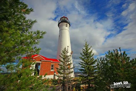 Crisp Point Lighthouse - Lost In Michigan Crisp Point Lighthouse, Tahquamenon Falls, Road Markings, Rock Hunting, Lighthouse Keeper, Point Light, Upper Peninsula, Lake Superior, Historical Society