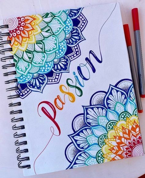 Cool Art Drawings Colour, Aesthetic Colourful Drawing, Mandala Art Journal, Mandala Sketch Colourful, Drawing For Drawing Competition, Calligraphy Drawing Art, Colour Sketches Drawing, Colorful Mandala Drawing Easy, Mandala Art Design Colour