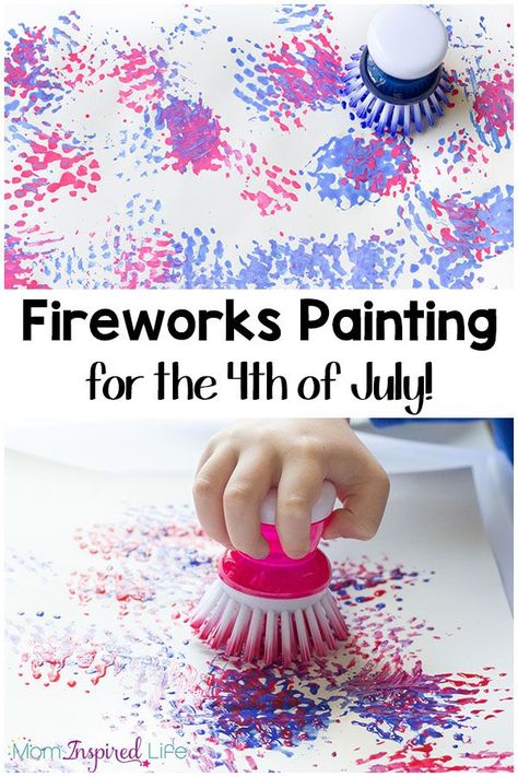 You kids will absolutely love this painting fireworks craft! It is perfect for the 4th of July, but would also be fun for New Year's Eve. Set it up at your 4th of July BBQ this summer and keep the kids busy! Painting Fireworks, Fireworks Painting, Fireworks Craft For Kids, Firework Painting, Fourth Of July Crafts For Kids, Fireworks Craft, 4th Of July Bbq, Hiking Tattoo, 4th July Crafts