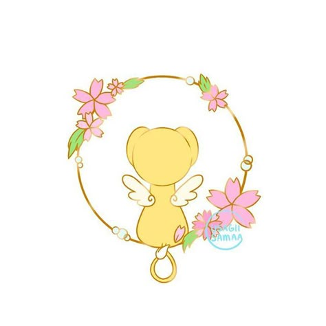 Magic Wand Kawaii, Cardcaptor Sakura Tattoo, Kero Cardcaptor Sakura, Sakura Tattoo, Clow Cards, Sakura Card Captor, Sakura Art, Kawaii Tattoo, Japon Illustration