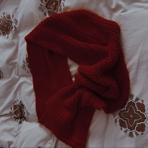 A Winter's Promise, Yarn Aesthetic, Aesthetic Marauders, Scarf Aesthetic, Nature Collage, Light Writing, Red Yarn, Red Scarf, Red Taylor