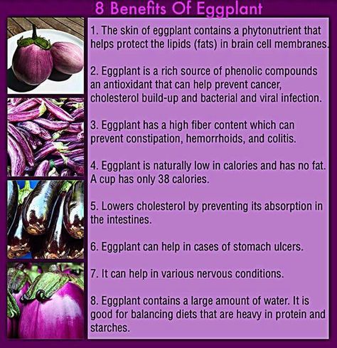 Eggplant Eggplant Health Benefits, Benefits Of Eggplant, Eggplant Benefits, Leaf Health, Health Benefits Of Eggs, Water Quotes, Low Cholesterol Diet, Health Infographics, Prevent Constipation