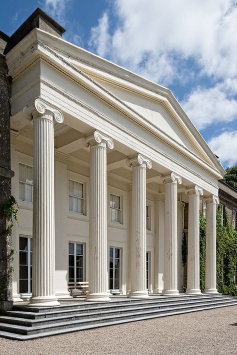 Trelissick | c.1825 : Peter Frederick Robinson | David Nicholls | Flickr Classical Architecture House, Wedding Resorts, Greek Revival Architecture, Mansion Designs, Classic House Exterior, Classic House Design, Neoclassical Architecture, Dream Venue, Architecture Model House