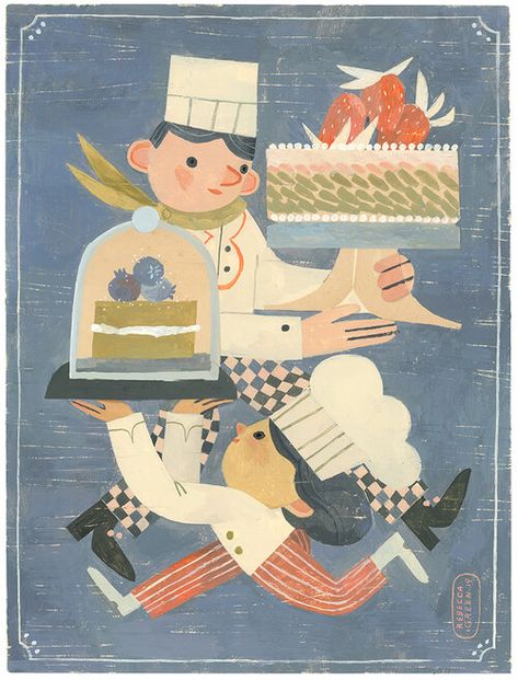 Rebecca Green Illustration - Wooden Series 100 Best Books, Rebecca Green, Green Illustration, Gouache Color, Childrens Illustrations, Editorial Illustration, Children's Book Illustration, Food Illustrations, Fine Art Gallery