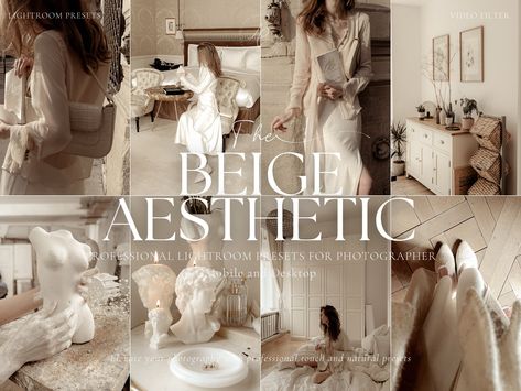 12 BEIGE AESTHETIC Lightroom Presets, Neutral Instagram Presets, Natural Blogger Presets, Cream Presets for Influencer, Mobile & Desktop by DestinationPresets on Etsy Aesthetic Lightroom Presets, Pretty Presets, Video Filter, Instagram Presets, Professional Lightroom Presets, Vsco Presets, Lightroom Filters, Lightroom Presets Download, Instagram Blogger