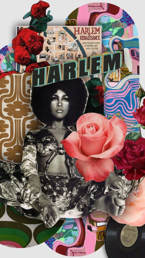 A rose in Harlem. 🌹 🥀 #blackwomen #blackgirls #harlem #harlemrenassiance #art #mood #moodboard #newyork #rose #roses #collageinspo House Of Gold, Harlem Nights, Creative Website, New Media Art, Pink Girly Things, Roaring 20s, Cubism, Funky Art, A Rose