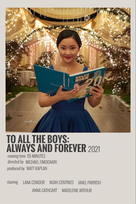 To All The Boys Always And Forever, Late Night Movies, Movies Ideas, Polaroid Movie Poster, Poster Polaroid, Movie Tracker, Romcom Movies, Stranger Things Costume, Movies For Boys