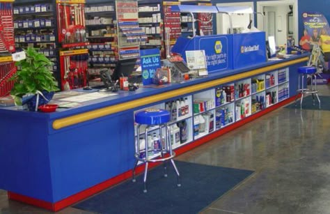 Napa Auto Parts Napa Auto Parts Store, Retail Counter, Hardware Storage, Indoor Bike, Home Fix, Auto Repair Shop, Truck Interior, Store Design Interior, Auto Parts Store