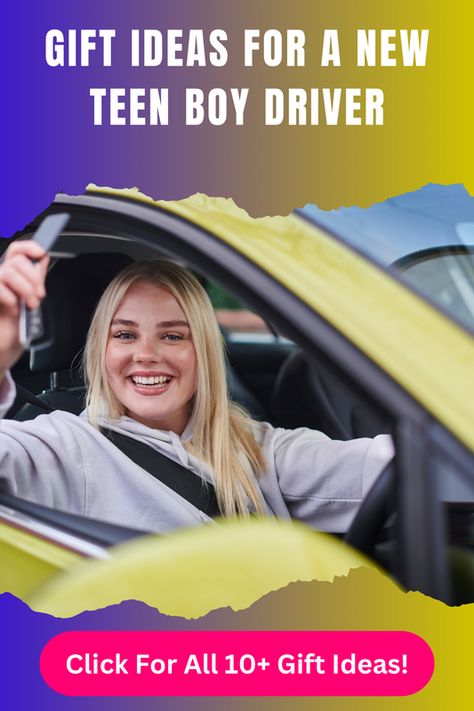 Check out this collection of Gift Ideas For A New Teen Boy Driver. Click for all gift ideas! Drivers Permit, Truck Driver Gifts, Car Emergency Kit, New Car Accessories, Teen Driver, Car Kits, Gps Navigation System, Pressure Pump, Roadside Assistance