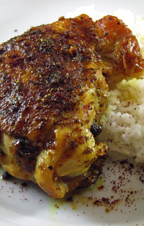 Turmeric Chicken with Sumac and Lime - Copy Sumac Recipes, Turmeric Chicken, Persian Kitchen, Persian Food, Chicken Dishes Recipes, Middle Eastern Recipes, Chicken Flavors, Poultry Recipes, Chicken Dinner Recipes