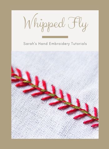 Whipped Fly Stitch - Sarah's Hand Embroidery Tutorials Embroidered Stitches, Fly Stitch, Crazy Quilt Stitches, Embroidery Stitches Beginner, Basic Hand Embroidery Stitches, Basic Embroidery Stitches, Hand Embroidery Tutorial, Embroidery Stitches Tutorial, Hand Embroidery Projects