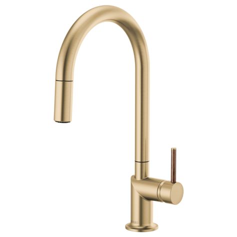 Tailor the look of your Odin Kitchen faucet with a metal or wood handle in a matching finish, or create your own split-finish pairing for a truly customized look. Kitchen 2023, Kitchen Faucets Pull Down, Pull Out Faucet, Bar Faucets, Farmhouse Apron Sink, Custom Shower, Lavatory Faucet, Tub Faucet, Kitchen Sink Faucets