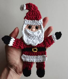 Christmas Crochet Applique, Crocheted Santa, Christmas Applique Patterns, Applique Patterns Free, Santa Applique, Crochet Applique Patterns, Xmas Crochet, Crochet Appliqué, Crochet Applique Patterns Free