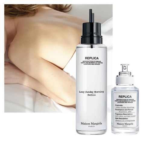 REPLICA Lazy Sunday Morning,  Refill Set by Maison Margiela Replica Lazy Sunday Morning, Replica Lazy Sunday, Fragrance Finder, Refillable Perfume Bottle, Lazy Sunday Morning, Sunny Morning, Travel Size Perfume, Patchouli Oil, Rose Absolute