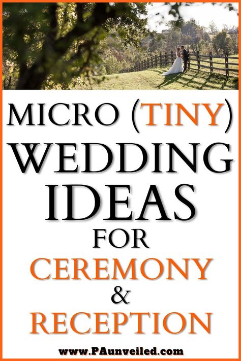 Tiny (Micro) Wedding Ideas For Ceremony and Reception weddingplannereducation #productplannerfree #budgetweddingideas. Tiny Wedding Reception Ideas, Very Small Intimate Wedding Ideas, November Micro Wedding, Second Wedding Reception Ideas, Backyard Micro Wedding Ceremony, Intimate Wedding Ceremony Ideas, Microwedding Planning Checklist, Micro Wedding Backyard, Very Small Wedding Ceremony