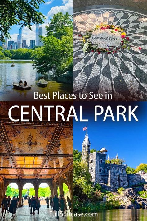 15 Iconic Spots & Things to See in Central Park (+Map & Tips) Cental Park, Central Park Map, New York City December, New York City Vacation, Central Park Nyc, Autumn In New York, Usa Travel Guide, New York City Travel, National Parks Usa