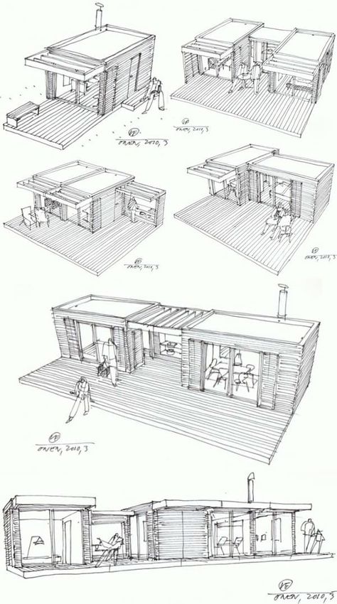 rustic cottage style modular home additions 9 - Trendir Container Home Designs, Rustic Cottage Style, Add A Room, Prefab Cabins, Compact House, Container Buildings, Building A Container Home, Container Architecture, Seni Dan Kraf