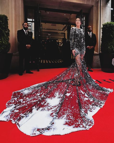 🖤EVA❄️ @evachen212 in a custom couture “Snow Fall Gown” for the @metmuseum Gala. Inspired by the winter garden from beauty and the… | Instagram Robert Wun, Apparel Aesthetic, Slow Lifestyle, Snow Fall, Crystals Beads, Cottagecore Style, Cottage Core Aesthetic, Seasons Change, Cozy Aesthetic