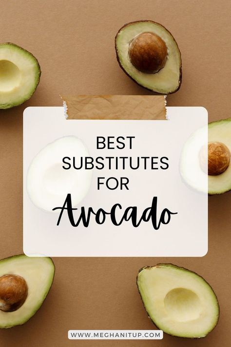 Looking for an avocado alternative? Whether you're allergic to avocado or just looking for something new, there are plenty of substitutes out there! From hummus to Greek yogurt, there are plenty of options to choose from. In this cooking 101 guide, we'll explore some of the best substitutes for avocado and how to use them in your favorite recipes. So if you're looking to mix things up in the kitchen, read on for some tasty avocado substitutes! Substitute For Avocado, Avocado Alternative, How To Save Avacodo, How To Make Avocados Last Longer, Avocado Substitute, Avocado Ready To Eat, How To Prepare Avocado, Healthy Substitutes, Healthy Summer Dinner Recipes