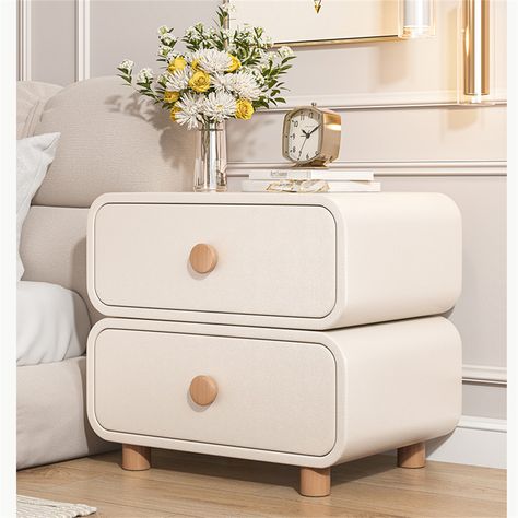 White and gold nightstand