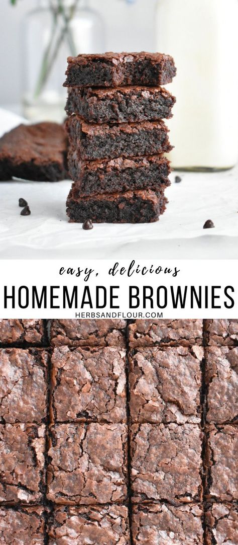 Diy Brownies Recipes Easy, Homade Brownies Recipe Easy, Easy Homemade Brownies From Scratch, Best Homemade Brownies From Scratch, Moist Brownies From Scratch, Home Made Brownies From Scratch, Homemade Brownies Recipe From Scratch, Fudge Brownies Recipe Homemade, Brownie Recipes From Scratch