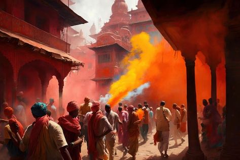 Photo people in nepal celebrating the ho... | Premium Photo #Freepik #photo #holi #happy-holi #holi-creative #holi-celebration Holi Creative, Holi Happy, Holi Celebration, Art Pics, Holi Festival, Happy Holi, Psd Icon, Vector Photo, Premium Photo