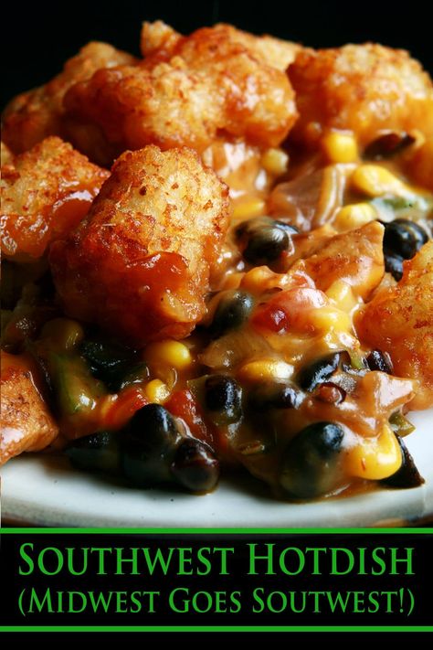 Tater Tot Hot Dish, Easy Tater Tot Casserole, Easy Tater Tots, Sweet Corn Recipes, Hotdish Recipes, Ranch Chicken Casserole, Leftover Chicken Recipes, Tot Casserole, Hot Dish